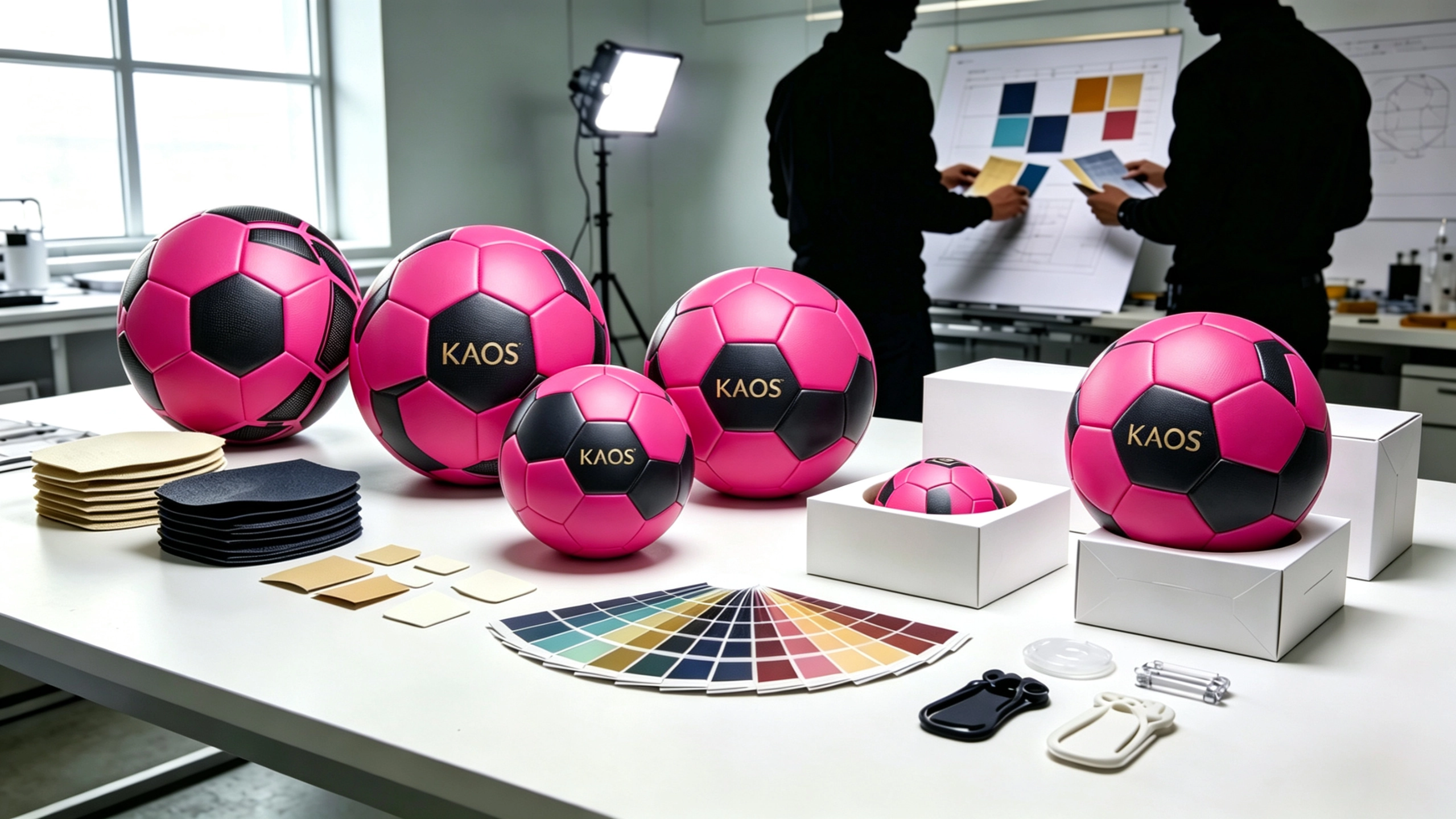 Customized football in a professional stadium